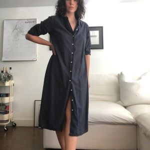 Cotton/linen shirt dress